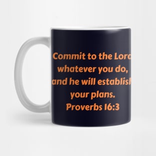 Bible Verse Proverbs 16:3 Mug